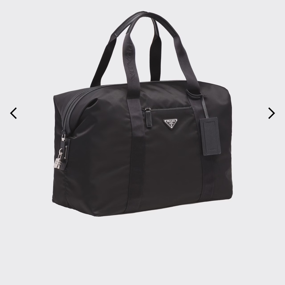 NWT Prada Re Nylon and Saffians Leather Duffle